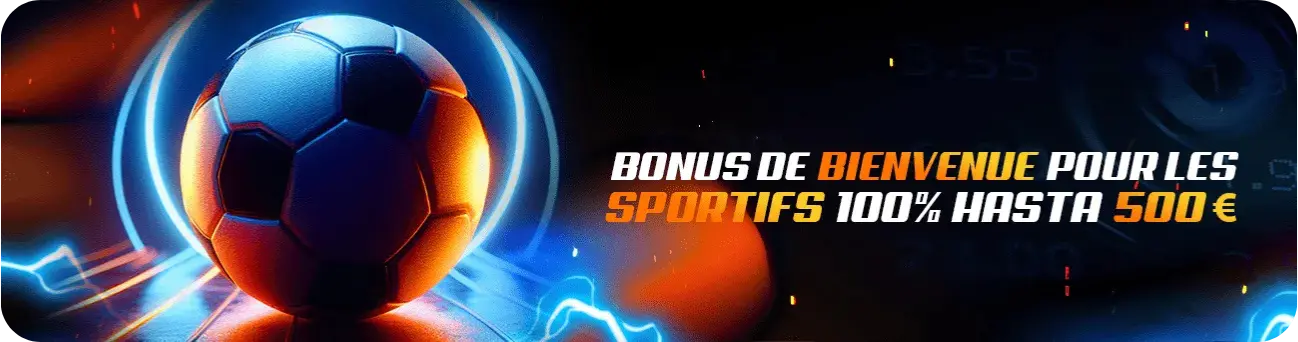 Bonus sportif 100% jusqu'à 500 euros Freshbet France