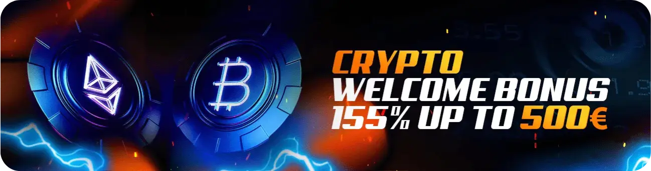 Kryptowalutowy bonus powitalny w kasynie Freshbet z dopasowaniem wpłaty 155%