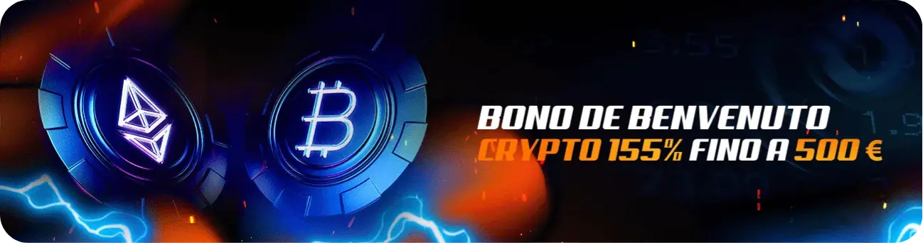 Bonus di Benvenuto crypto 155% fino a 500 euro per scaricare Freshbet
