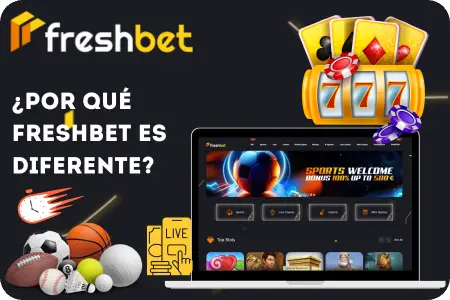 Interfaz de Freshbet conexión, opciones de apuestas deportivas y casino