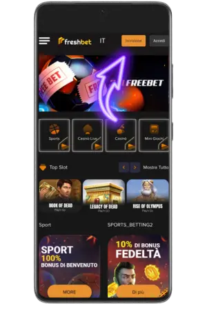 Freshbet casino registrazione pulsante arancione