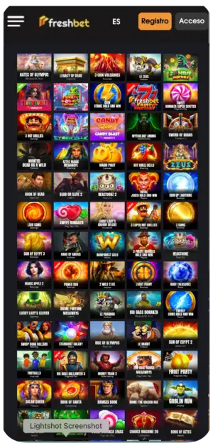 Los mejores juegos zu Freshbet